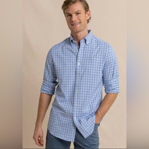 Southern Tide Men's Portsmouth Plaid Intercoastal LS Sport Shirt, Size M